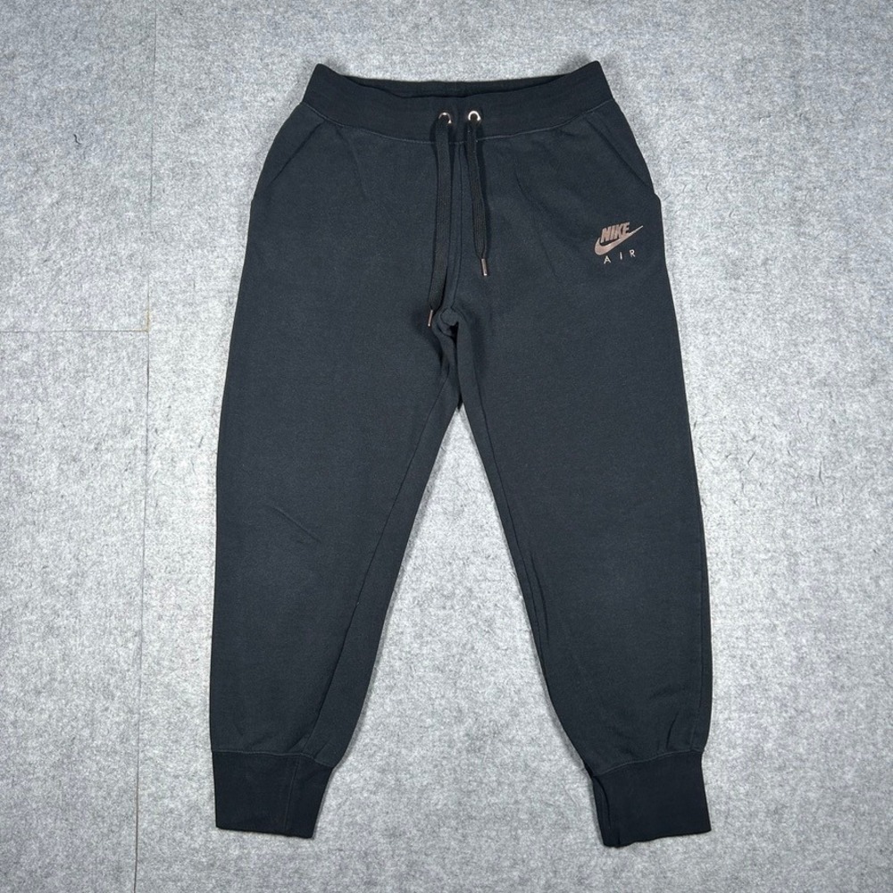 Nike Sweatpants Womens XS Black Rose Gold Nike Air Logo Joggers Activewear